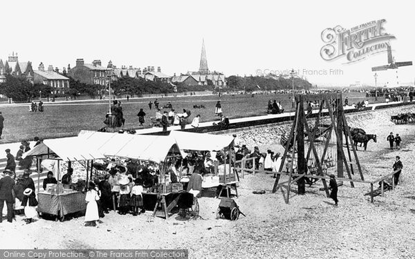 Photo of Lytham, Stalls On The Beach 1901