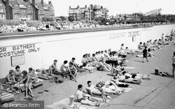 Sunbathers At The Baths c.1955, Lytham