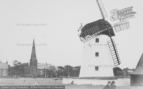 Photo of Lytham, The Windmill And St John's Church c.1950