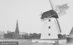 The Windmill And St John's Church c.1950, Lytham