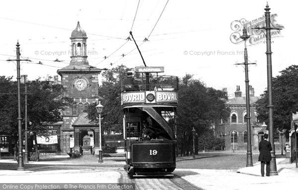 Photo of Lytham, Tram In The Market Square 1907