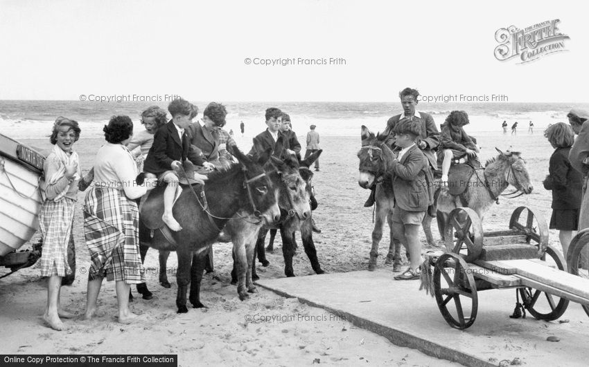 Mablethorpe, Donkey Rides on the Beach c1950