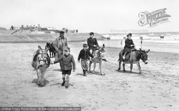 Photo of Mablethorpe, Donkeys On The Beach c.1950
