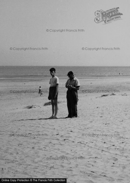 Photo of Mablethorpe, North End, Father And Son On The Beach c.1950
