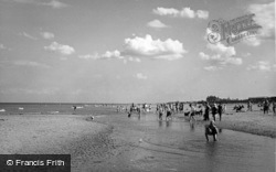Paddlers And Beach c.1950, Mablethorpe