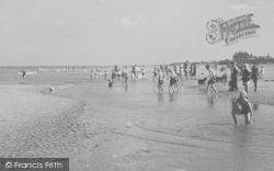 Paddlers And Beach c.1950, Mablethorpe