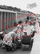 People By The Promenade Wall c.1955, Mablethorpe