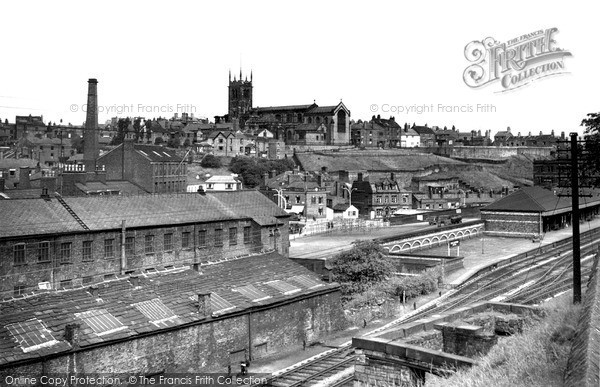 Photo of Macclesfield, Parish Church And Central Station c.1955