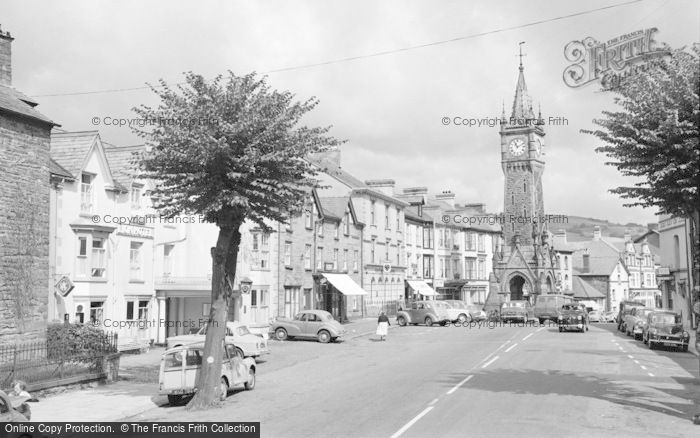Photo of Machynlleth, Lion Hotel And Clock Tower 1960