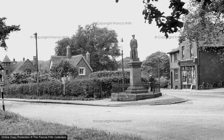 Madeley, the War Memorial c1955