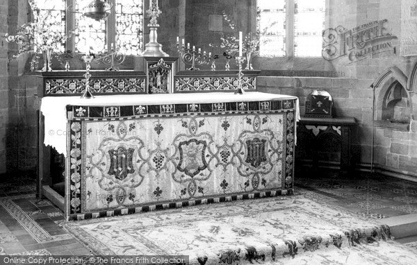 Photo of Madley, The Altar, Church Of The Nativity c.1955