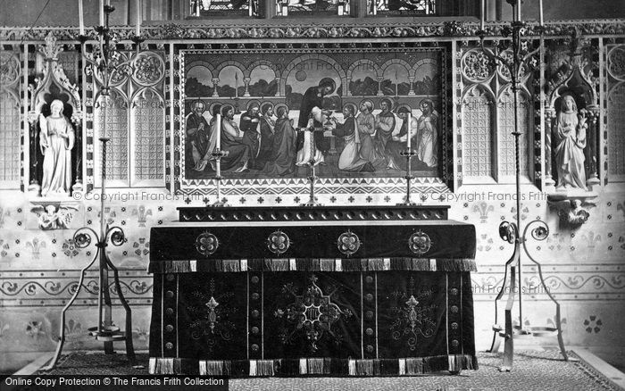 Photo of Madresfield, Church, The Reredos c.1870