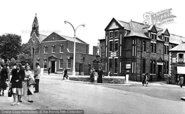 Photo of Maesteg, Memorial Hall And Post Office c.1955