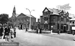 Maesteg, Memorial Hall and Post Office c1955