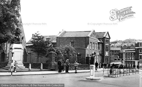 Photo of Maesteg, Town Hall Square c.1955