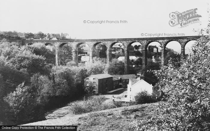 Photo of Maesycwmmer, The Wool Factory And Viaduct c.1955