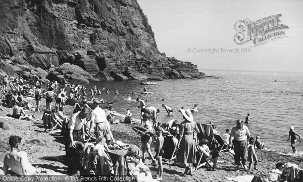 Photo of Maidencombe, Beach And Cliffs c.1955