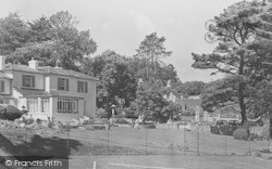 Maidencombe House Hotel Tennis Courts And Lawns c.1955, Maidencombe