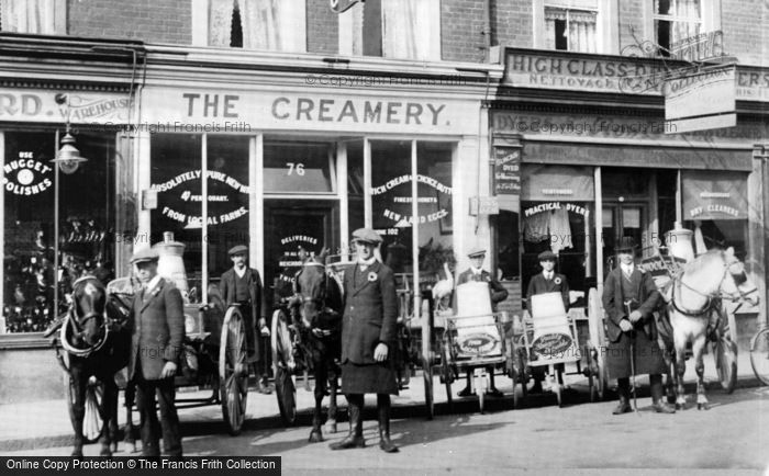 Photo of Maidenhead, The Creamery, Queen Street c.1908