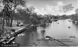The River Thames And Bridge Gardens c.1955, Maidenhead