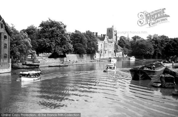Photo of Maidstone, River Medway And Church c.1955