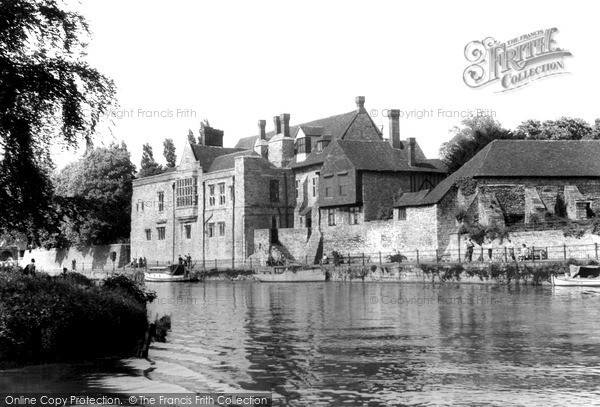 Photo of Maidstone, The Archbishop's Palace And The River Medway c.1955