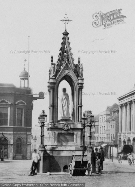 Photo of Maidstone, The Queen Victoria Memorial c.1870