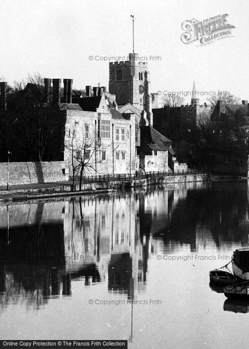 Photo of Maidstone, The River Medway And Church c.1955