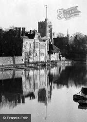 The River Medway And Church c.1955, Maidstone
