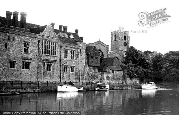 Photo of Maidstone, The Undercliffe And All Saints' Church c.1955
