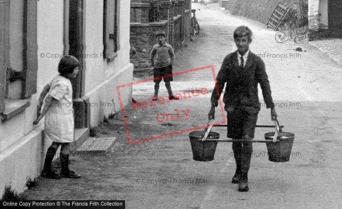 Photo of Malborough, Boy Carrying Milk 1927