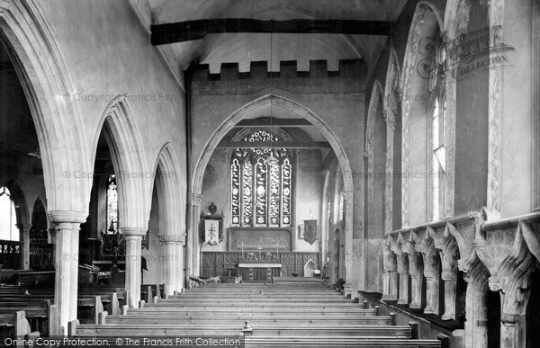 Photo of Maldon, All Saints Church Interior 1923