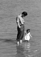 Father And Daughter Paddling c.1955, Maldon