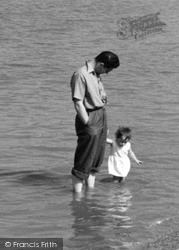Father And Daughter Paddling c.1955, Maldon