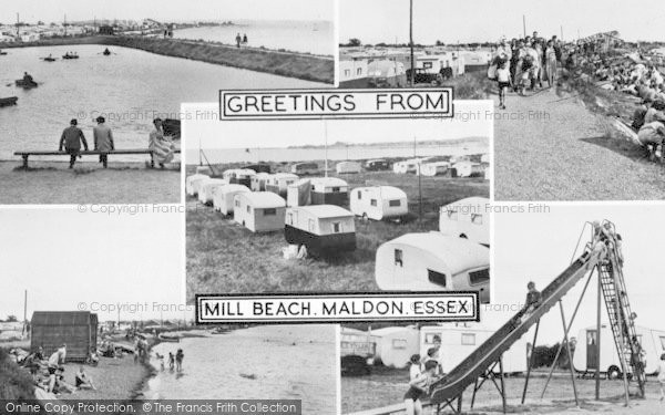Photo of Maldon, Mill Beach Composite c.1955