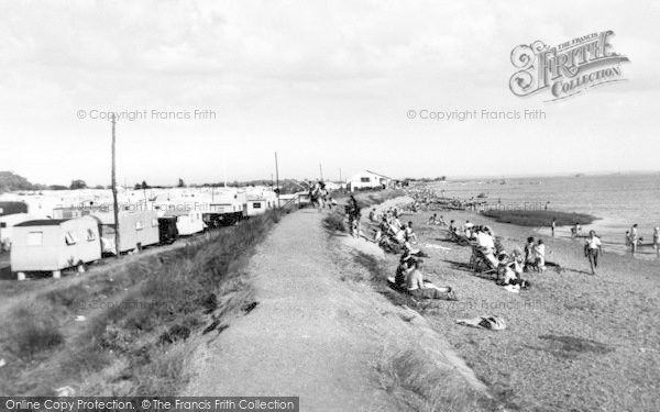 Photo of Maldon, The Caravan And Beach, Mill Beach c.1955