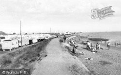The Caravan And Beach, Mill Beach c.1955, Maldon