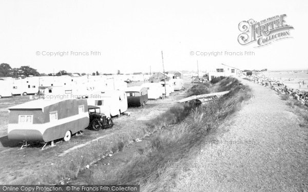 Photo of Maldon, The Caravans And Beach c.1955