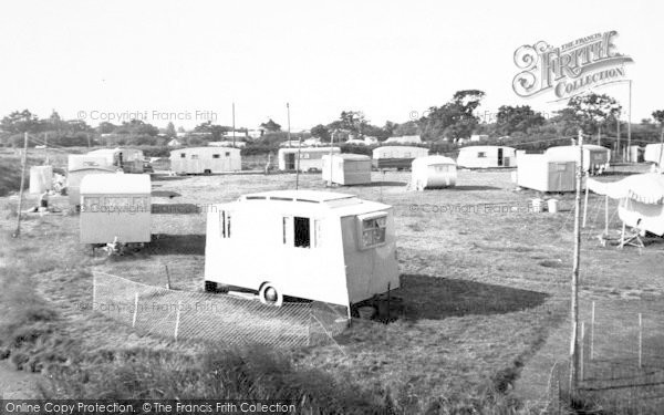 Photo of Maldon, The Caravans, Mill Beach c.1955