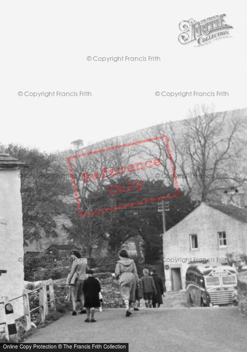 Photo of Malham, People Crossing The Bridge c.1955