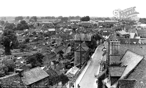 Photo of Malmesbury, Abbey Row From The Abbey Roof c.1955