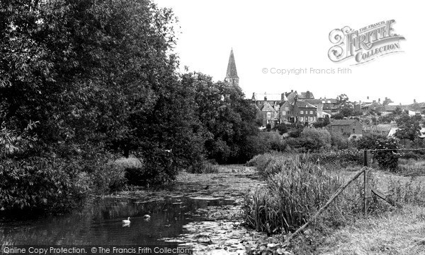 Photo of Malmesbury, River Avon From Daniel's Well c.1955