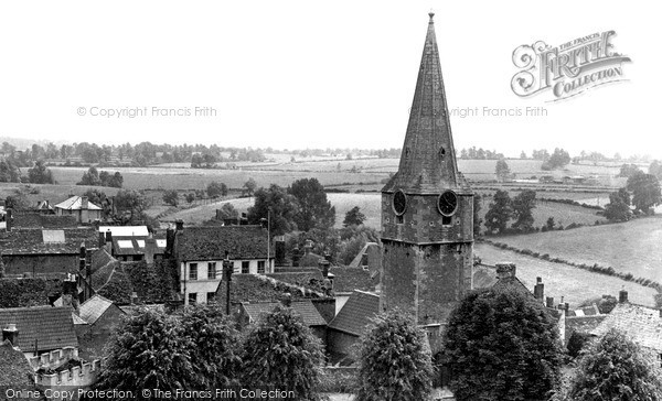 Photo of Malmesbury, St Paul's Church Tower From Abbey Roof c.1955