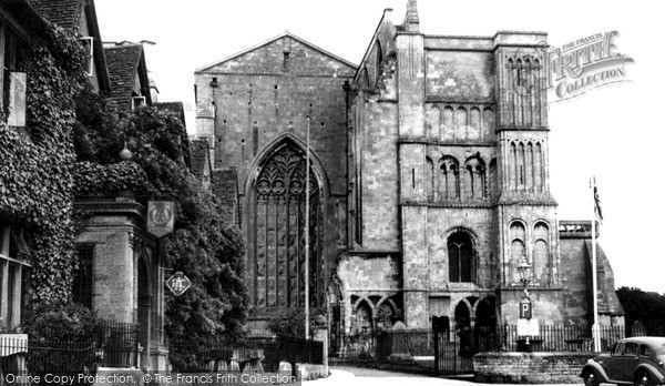 Photo of Malmesbury, The Abbey, West Front c.1955
