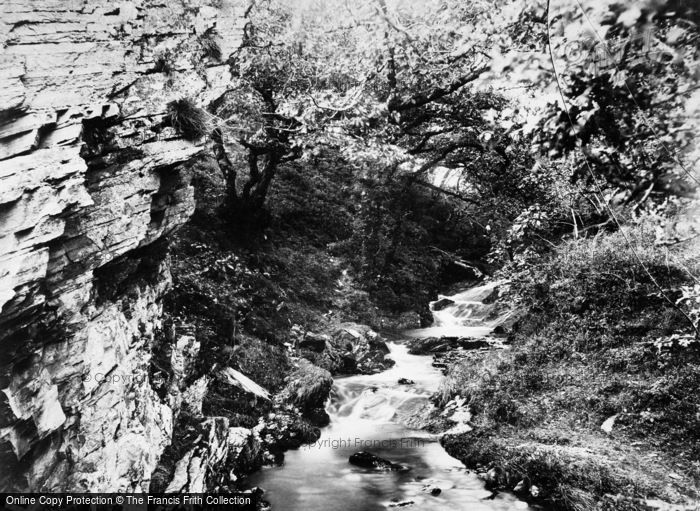 Photo of Malmsmead, Doone Valley, The Waterslide c.1880
