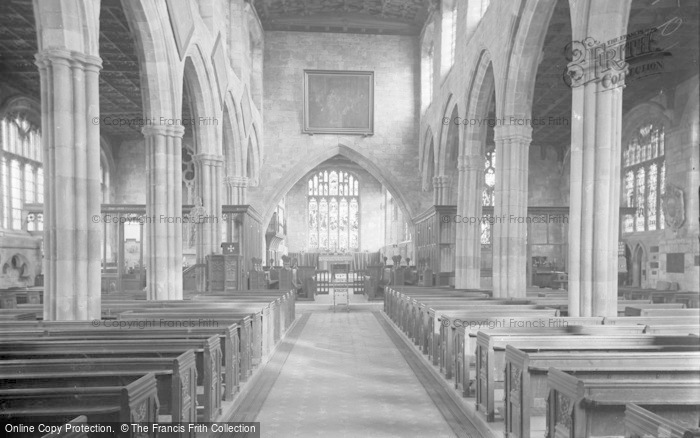 Photo of Malpas, The Church Interior c.1930