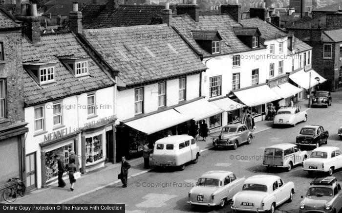 Photo of Malton, Market Place Shops 1959