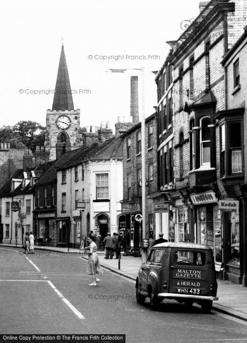 Photo of Malton, Yorkersgate And St Leonard's With St Mary's Church  c.1960