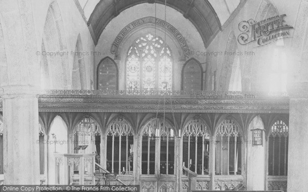 Photo of Manaton, St Winifred's Church Interior 1907