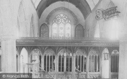 St Winifred's Church Interior 1907, Manaton